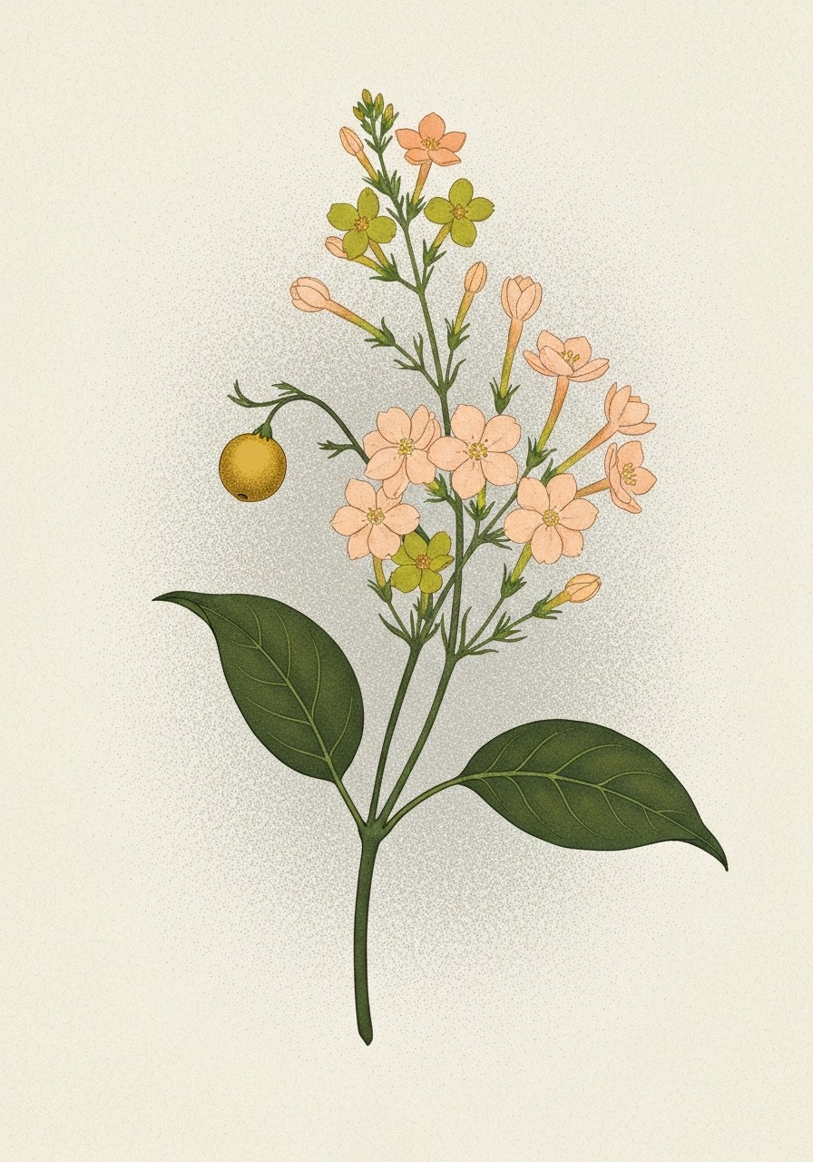 Ember Field, coffee blossom and floral spray